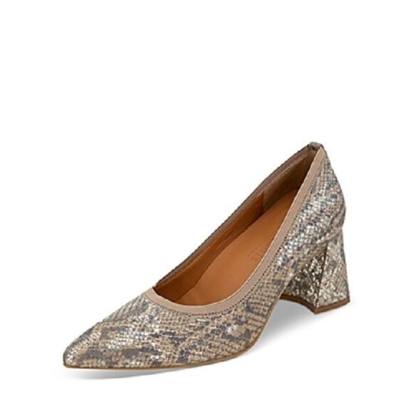 Gentle Souls Women's Dionne Pump Dark Brown Snake Size 7M